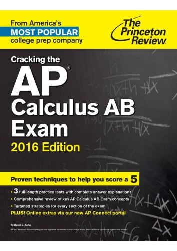 Cracking the AP Calculus AB Exam, 2016 Edition