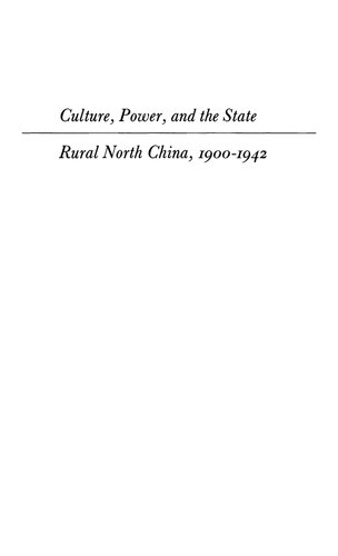 Culture, Power, and the State