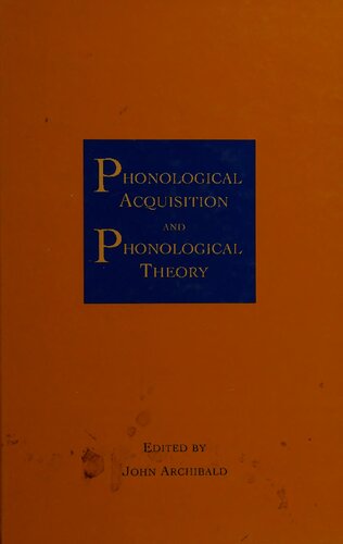 Phonological Acquisition And Phonological Theory