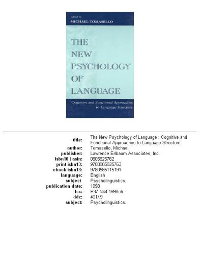 The New Psychology of Language