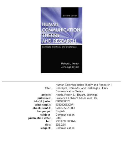 Human Communication Theory and Research