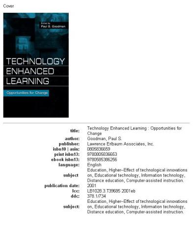 Technology Enhanced Learning