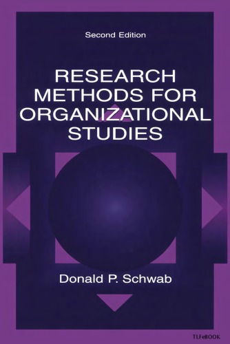 Research Methods for Organizational Studies