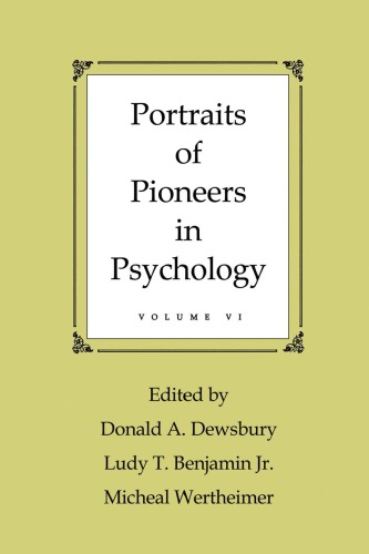 Portraits of Pioneers in Psychology