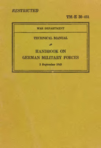 Handbook on German Military Forces