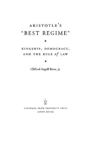 Aristotle's &quot;Best Regime&quot;