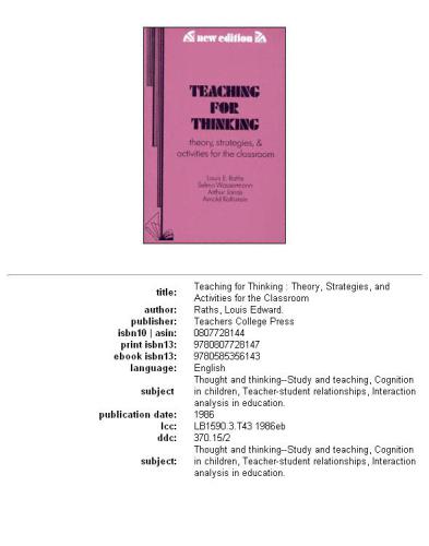 Teaching for Thinking