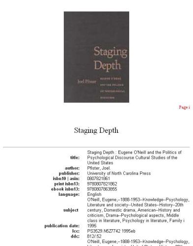 Staging Depth
