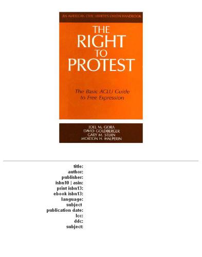 The Right to Protest