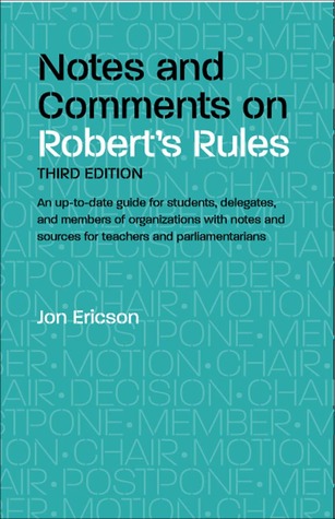 Notes and Comments on Robert's Rules