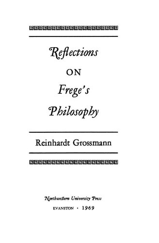 Reflections on Frege's Philosophy