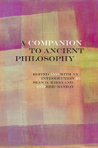 A Companion to Ancient Philosophy