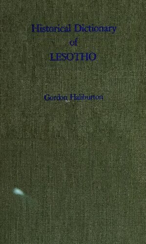 Historical Dictionary Of Lesotho