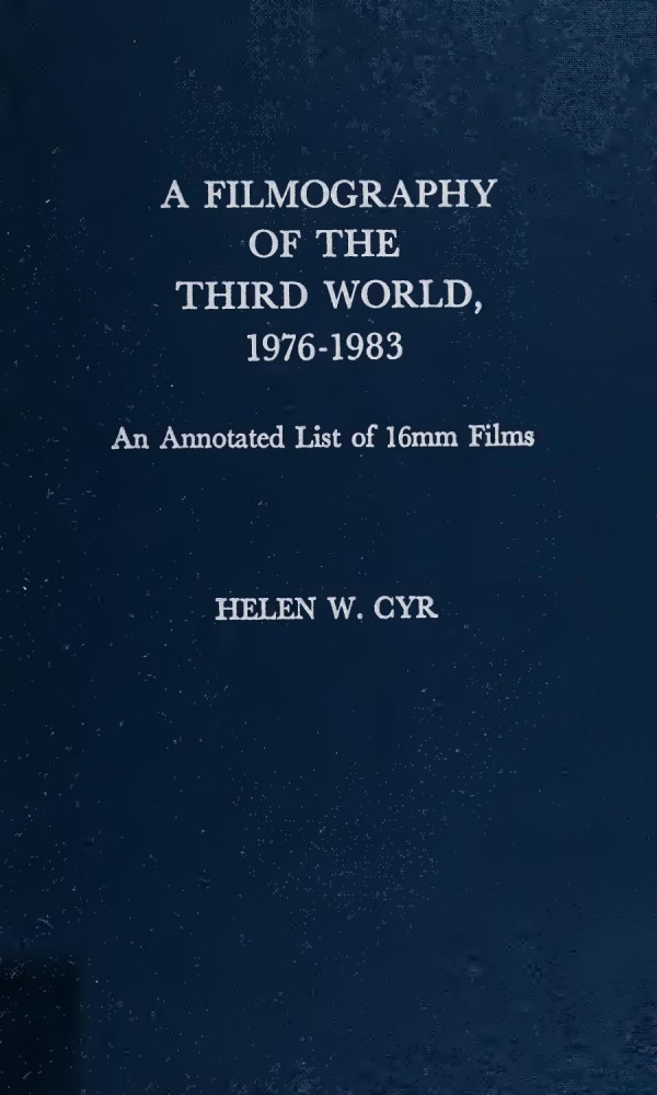 A Filmography of the Third World, 1976-1983