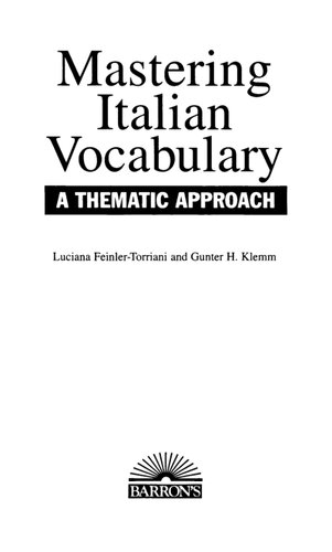 Mastering Italian Vocabulary