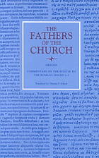 Commentary on the Epistle to the Romans, Books 1-5 (Fathers of the Church)