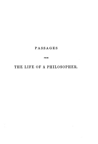 Passages from the Life of a Philosopher