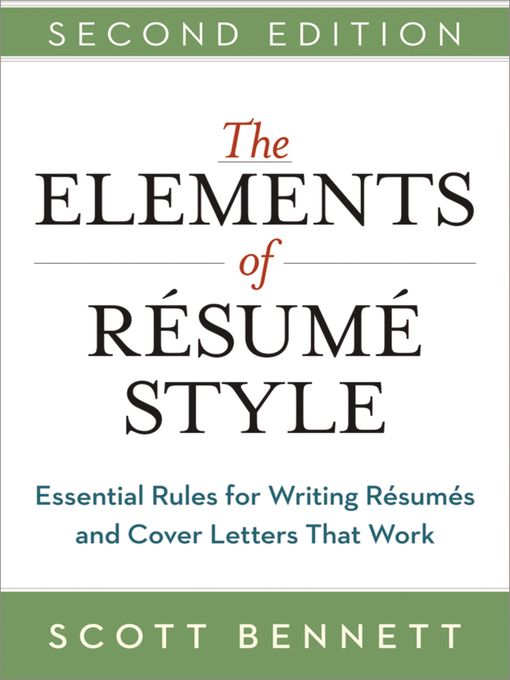 The Elements of Resume Style