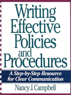 Writing Effective Policies and Procedures