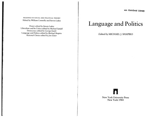 Language and Politics