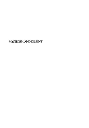 Mysticism and Dissent