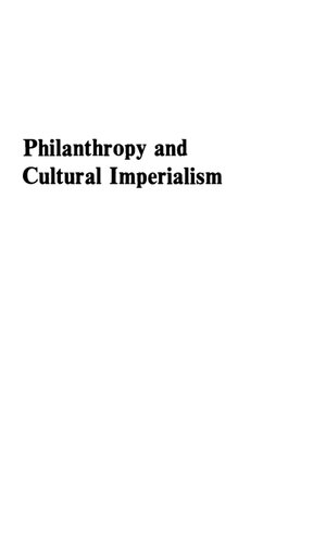 Philanthropy &amp; Cultural Imperialism