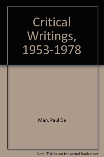 Critical Writings, 1953-1978