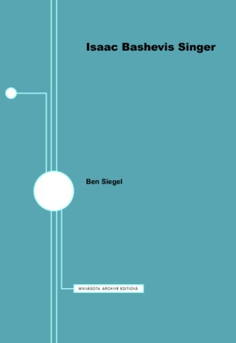 Isaac Bashevis Singer University of Minnesota Pamphlets on American Writers No. 86