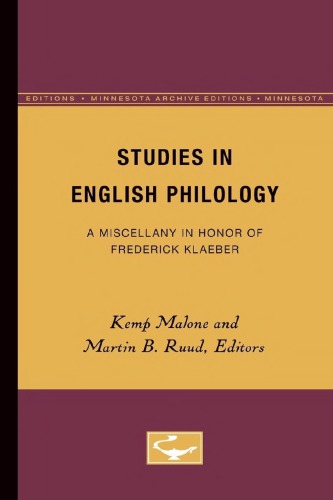 Studies in English Philology