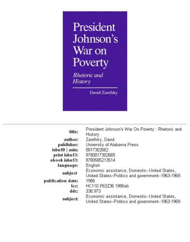 President Johnson's War On Poverty