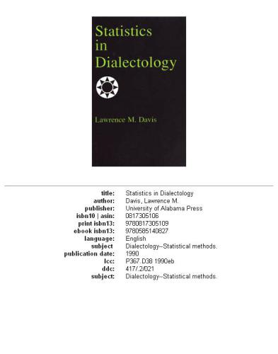 Statistics In Dialectology