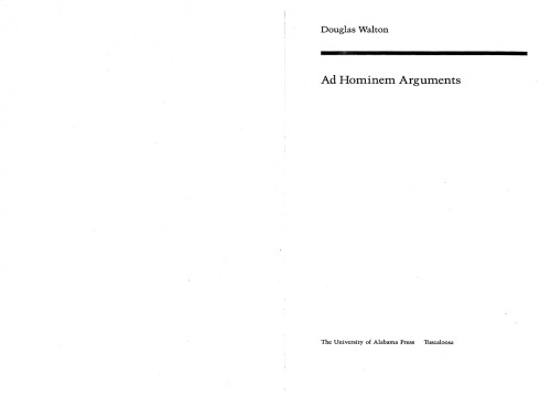 Ad Hominem Arguments