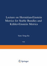 Lectures on Hermitian-Einstein Metrics for Stable Bundles and Kahler