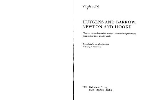 Huygens &amp; Barrow, Newton &amp; Hooke