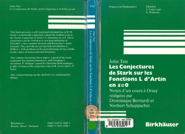 Les Conjectures de Stark Sur Les Fonctions L d'Artin En S=0