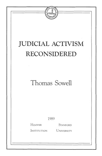 Judicial Activism Reconsidered