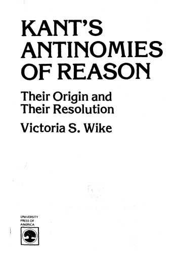 Kant's Antinomies Of Reason