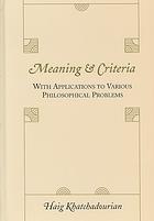 Meaning &amp; Criteria