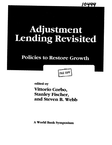 Adjustment Lending Revisited