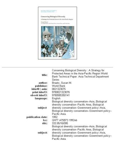 Conserving Biological Diversity