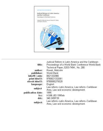 Judicial Reform in Latin America and the Caribbean