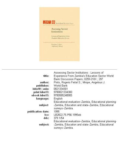 Assessing Sector Institutions
