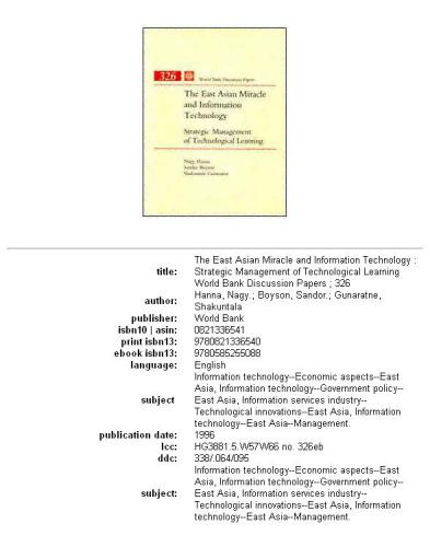 The East Asian Miracle and Information Technology
