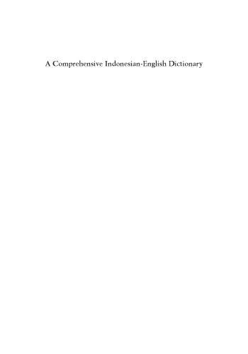 A Comprehensive Indonesian-English Dictionary