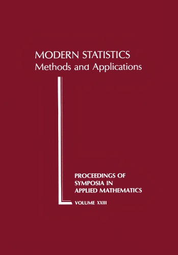 Modern Statistics, Methods And Applications