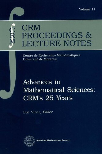 Advances in Mathematical Sciences--Crm's 25 Years