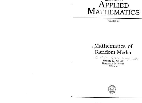 Mathematics of Random Media (Lectures in Applied Mathematics)