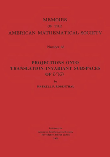 Projections onto translation-invariant subspaces of Lp(G)