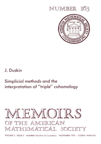 Simplicial Methods and the Interpretation of 'Triple' Cohomology