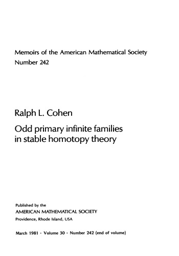 Odd Primary Infinite Families In Stable Homotopy Theory